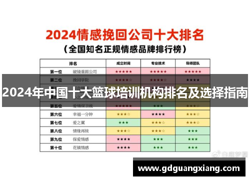 2024年中国十大篮球培训机构排名及选择指南