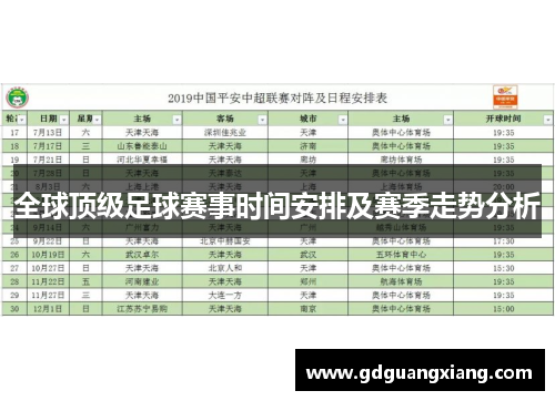 全球顶级足球赛事时间安排及赛季走势分析